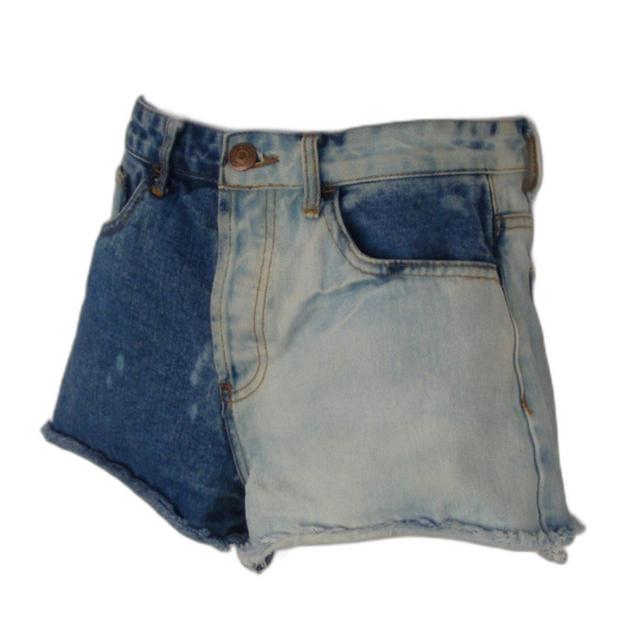 FOREVER 21 Shorts, 28, Cutoffs Color Block, Bleach - Picture 3 of 8